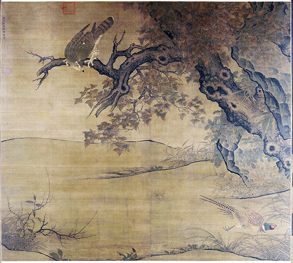 南宋李迪枫鹰稚鸡图轴宋代院体花鸟画的巨构杰作- 墨韵书香