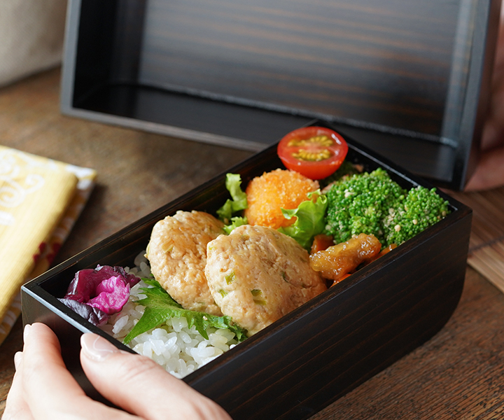 NOKO カブセル弁当箱 黒漆塗（大） 大河内家具工房 漆塗り 木曽漆器