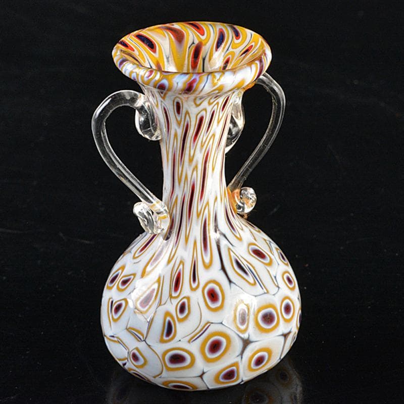 アンティーク　工芸ガラス　双耳小瓶　一輪挿　花瓶　V　R5850 津軽びいどろ 彩手鞠 一輪挿し 弥生 | 青森県の伝統工芸品 小さめで