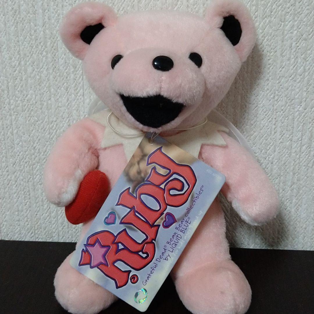 【本日まで】レアRuby;Grateful dead bear Grateful Dead Pink Bear (Pose 5) Handmade Rug | Pure Tuft