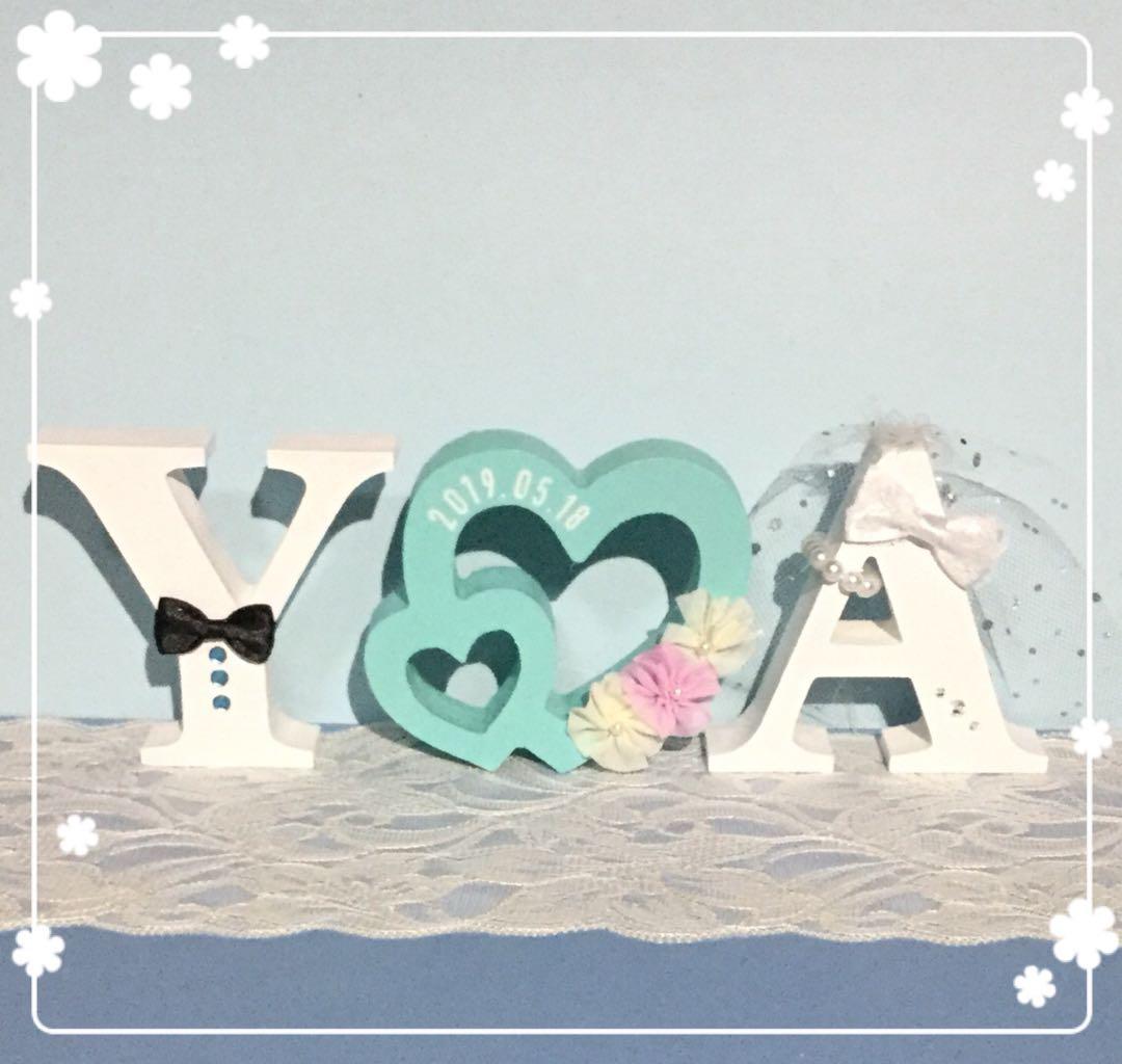 ぴよ様確認用♡ウエディングバージョン・イニシャルオブジェ OKINAWA ワタベウェディングのスタッフブログ(撮影小物～イニシャル