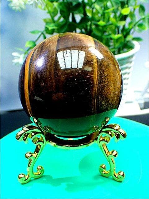 AAA級【金運UP】☆天然タイガーアイ丸玉B89A1/72A06C - メルカリ