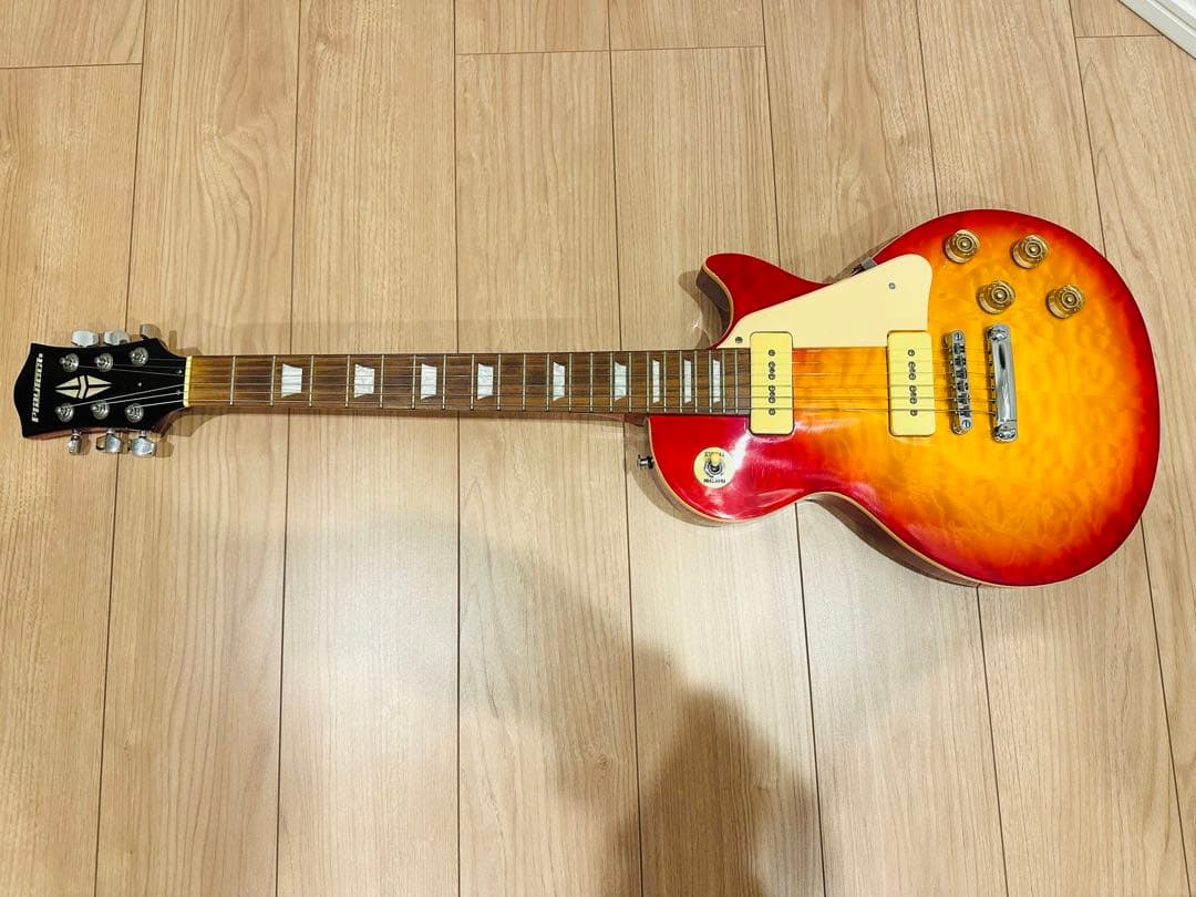 ギター PLAYTECH LP-500 PREMIUM Quilt Top P-90 ギター PLAYTECH LP-500 PREMIUM Quilt Top P-90 公式 PLAYTECH LP-500
