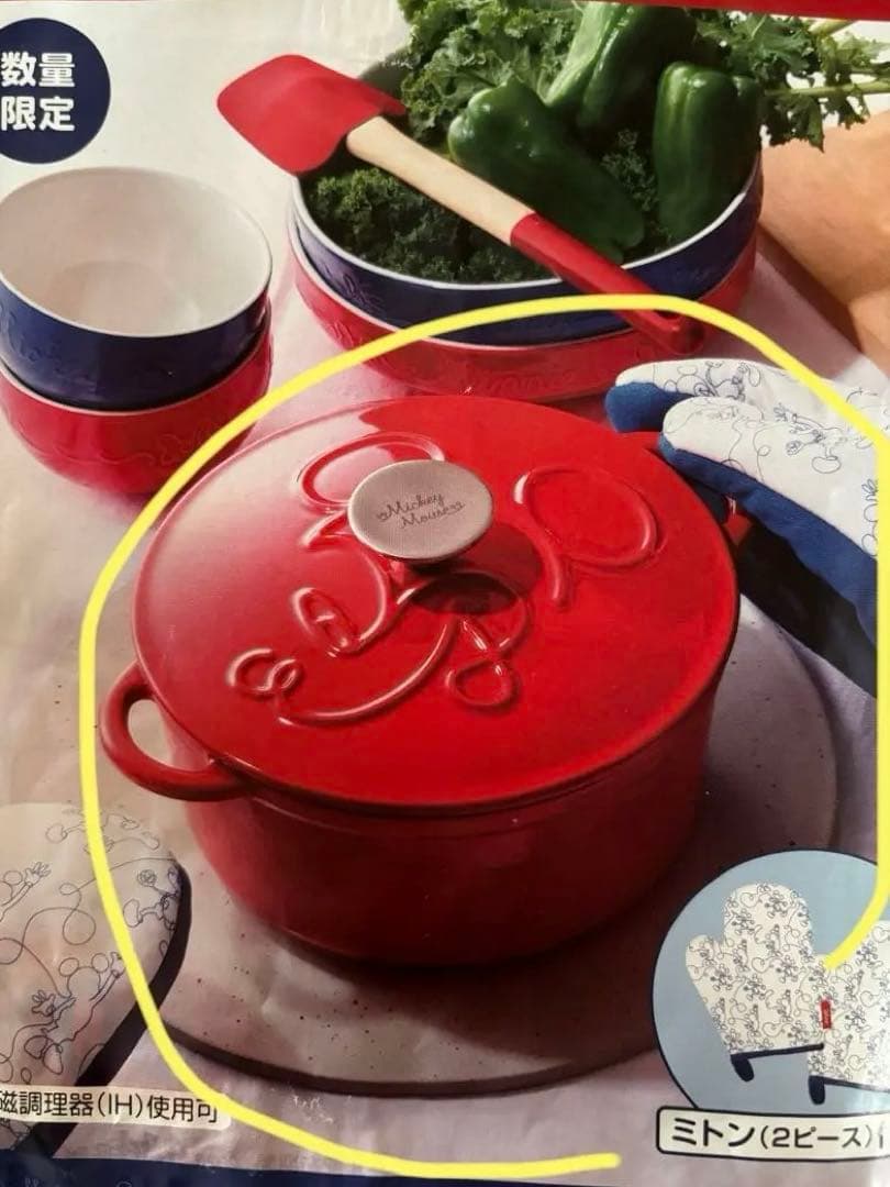 MEYER マイヤー ×かねひで キャストアイアン 両手鍋20cm ミッキー