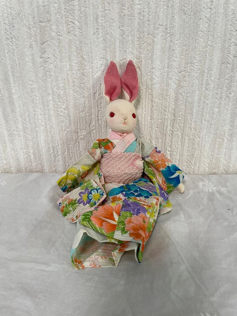 創作人形71 うさぎ ハンドメイド アンティーク着物 日本人形 楽天市場】【創作人形卯】うさぎ 兎 作家一点物 オリジナル 綿 正絹