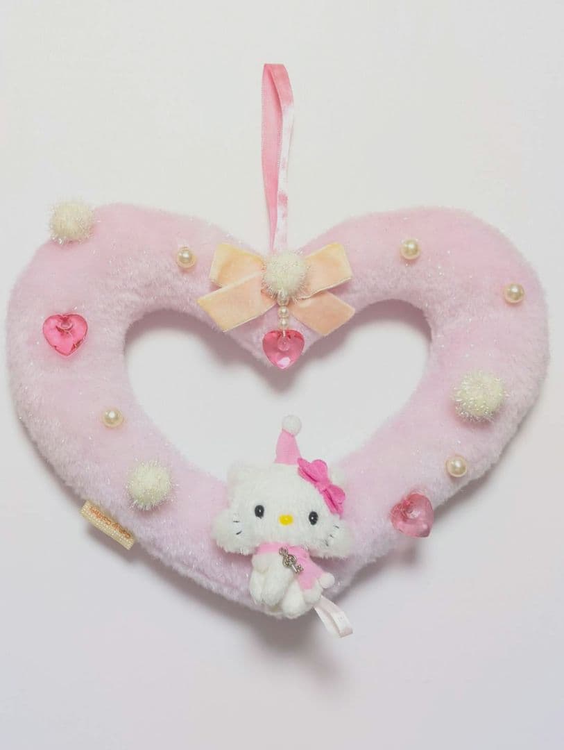 チャーミーキティ　クリスマス　リース　レトロ　ぬいぐるみ サンリオ チャーミーキティ ぬいぐるみ 胸キュンメモリーズ 平成レトロ