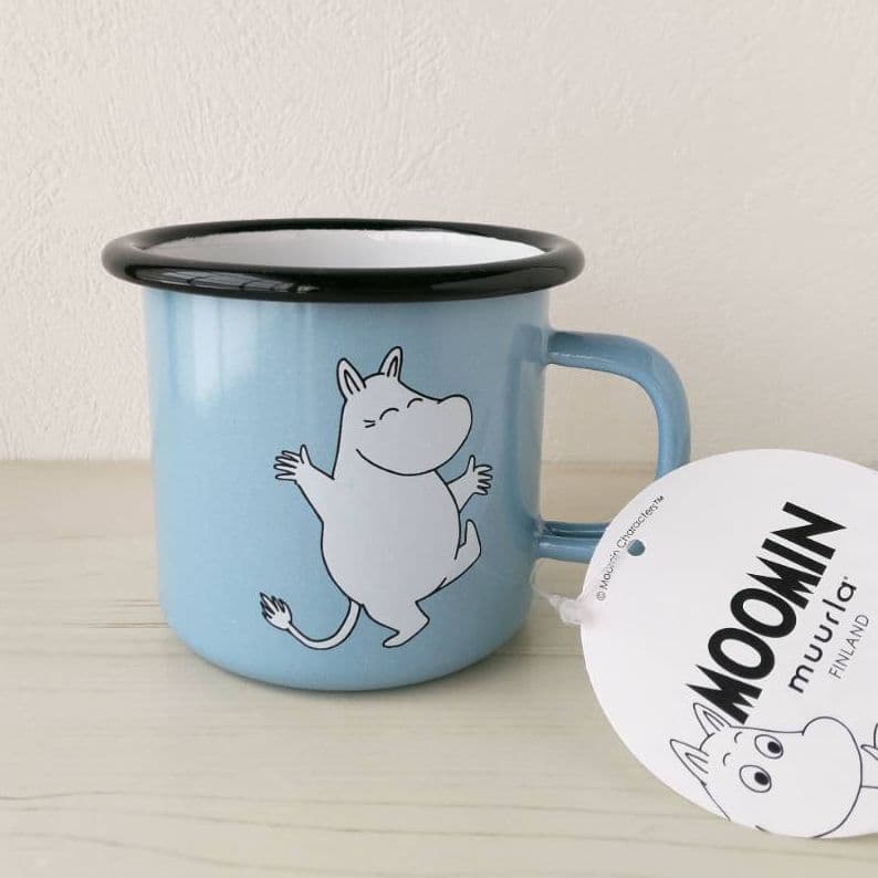 新品　ムーミン　fromフィンランド　ホーローマグ　レトロ　ムーミン　ブルー Moomin ムーミン Muurla ムールラ ホーローマグ ( セイラーズ / ブルー