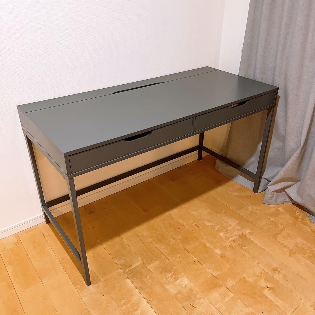 【直接引取のみ】IKEA デスク ALEX ダークグレー ALEX アレクス デスク, ダークグレー, 100x48 cm - IKEA