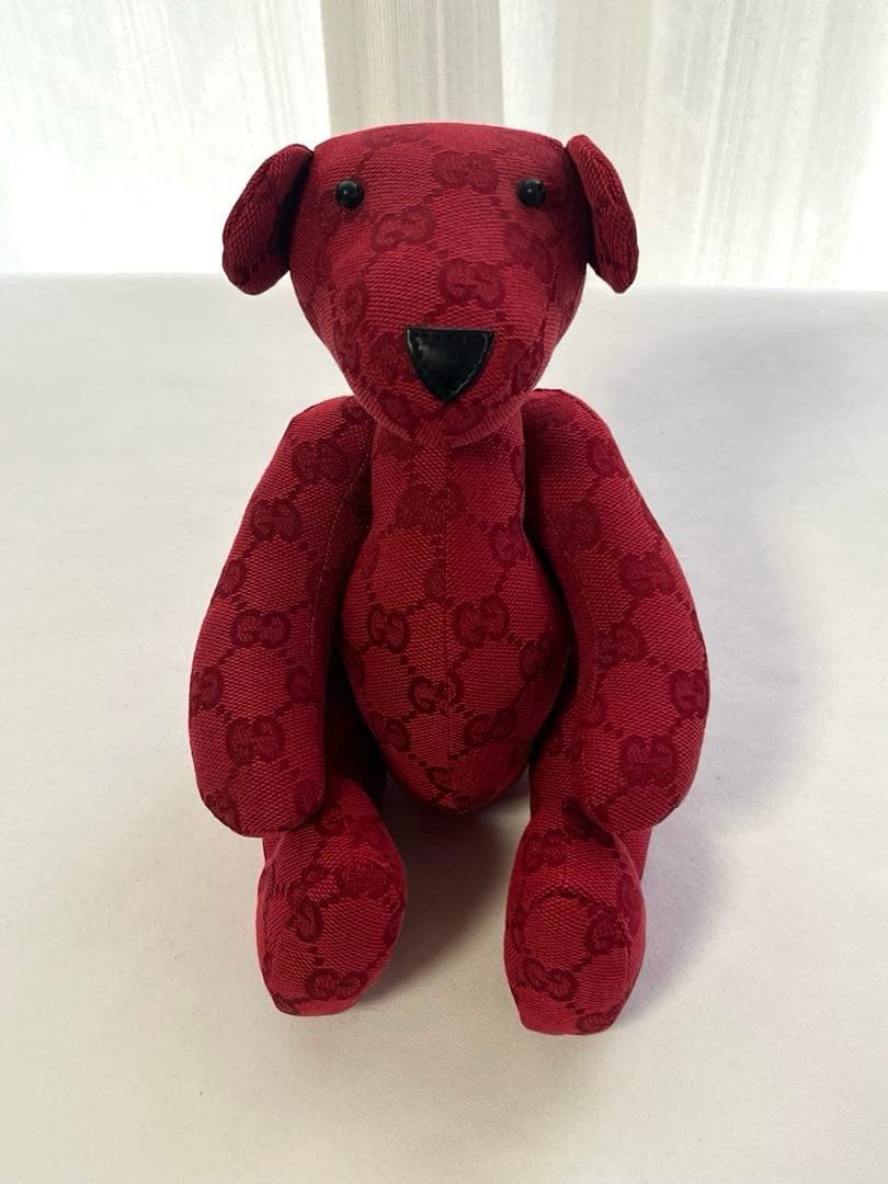 GUCCI グッチ GGキャンバス レッド ベアーぬいぐるみ 楽天市場】GUCCI グッチ テディベア ぬいぐるみ GGキャンバス レザー