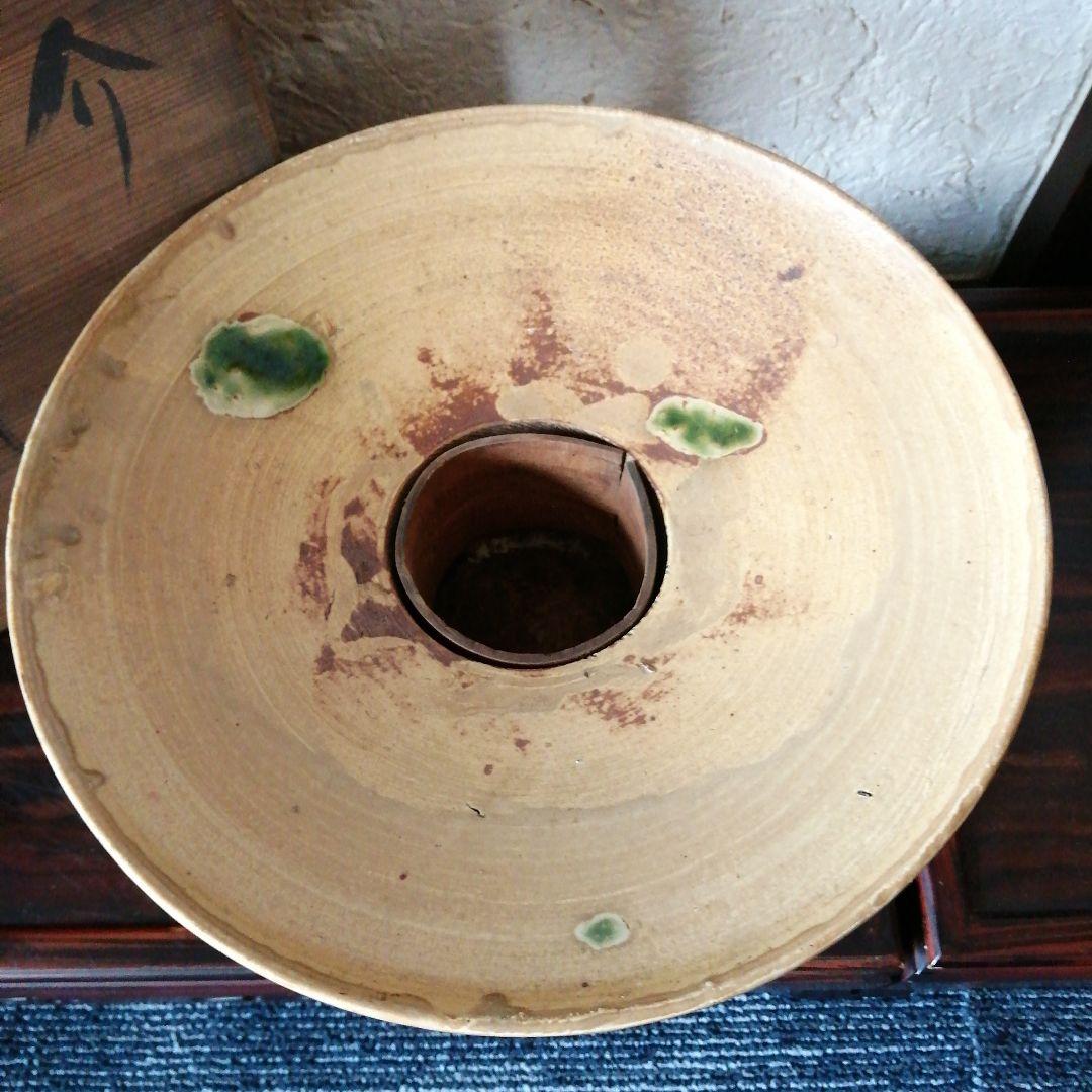 瀬戸焼 加藤作助 黄瀬戸薄端花瓶 31cm 明治〜昭和初期 - メルカリ