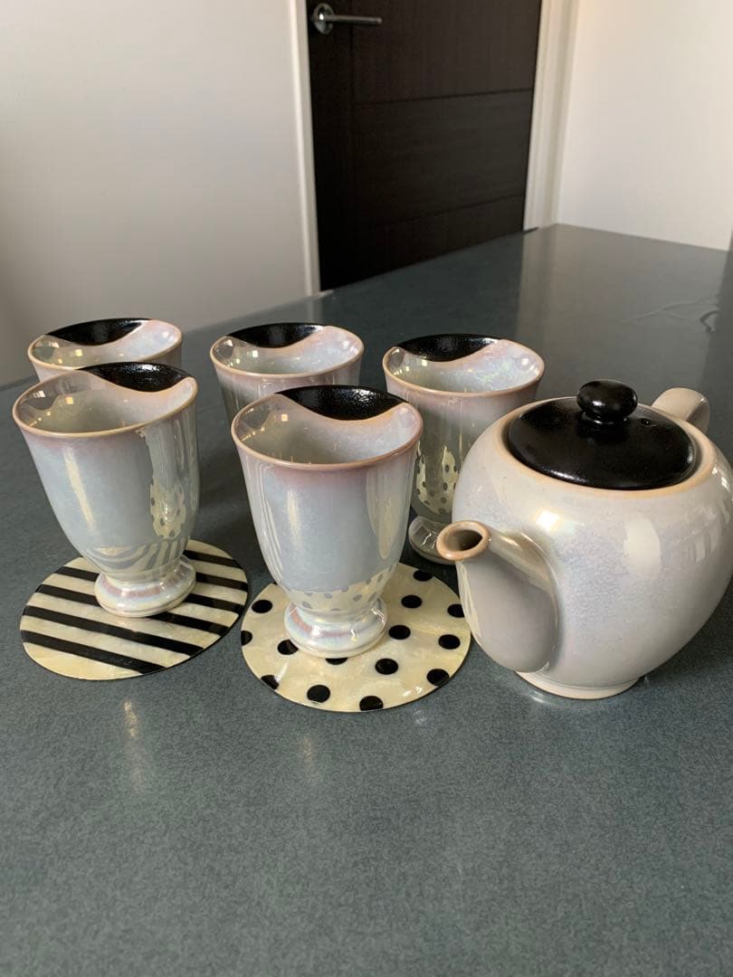 オーロラカラー　ティーセット　茶器セット Amazon.co.jp: コートスタイル 15ピース 磁器ティーセット