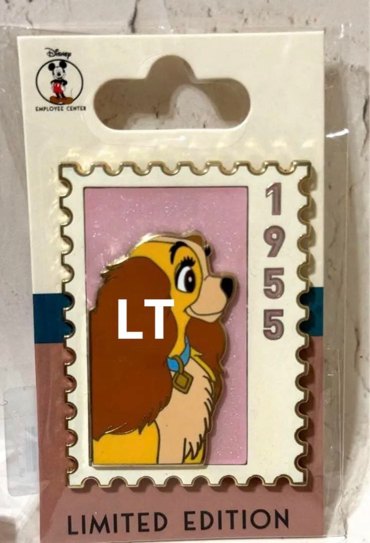 DEC Lady stamp pin わんわん物語　レディ　ピンバッジ 新品未使用 ディズニーストア ピンバッジ わんわん物語 レディ