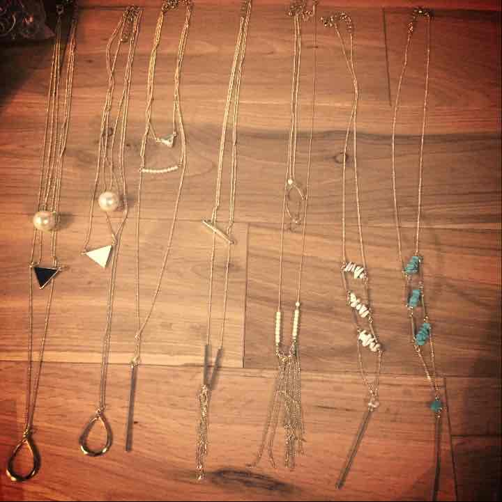 ハンドメイド♡necklace天然石set Quench Metalworks | Opalized Wood & Diamond 18k Lunar Bloom