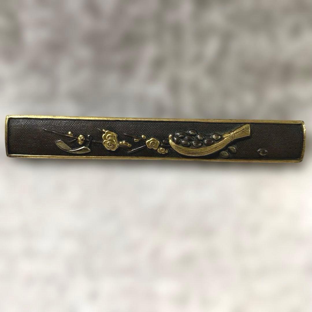 B-17 小柄　柄のみ　武具　銅製　刀装具　日本刀　美術品　工芸品　装飾品 楽天市場】銅製刀装具 短刀拵 柄鞘一式 悪鬼の図 絵金銀 金工品 細工