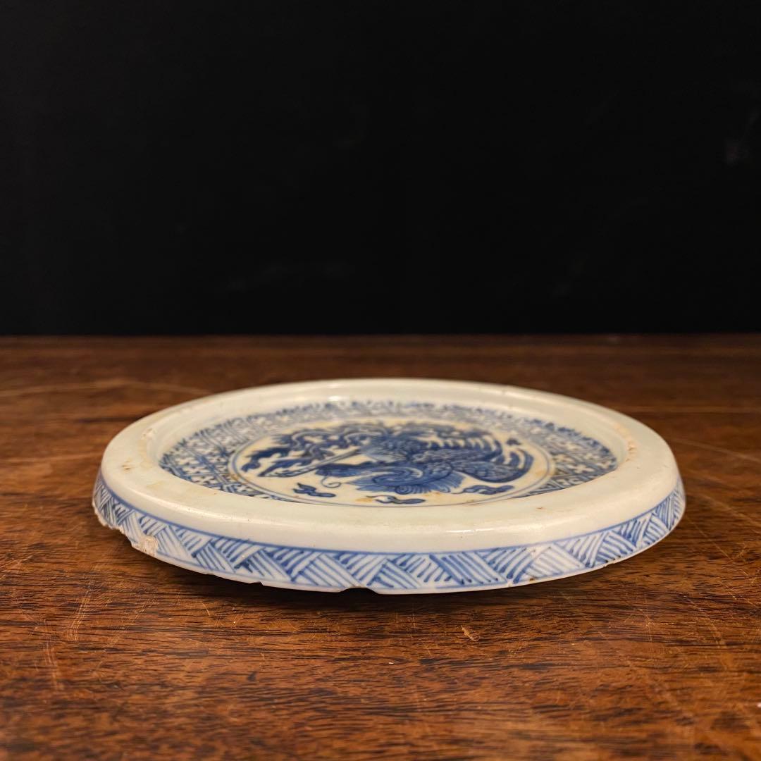染付鳳凰文盤 中国古美術 - メルカリ