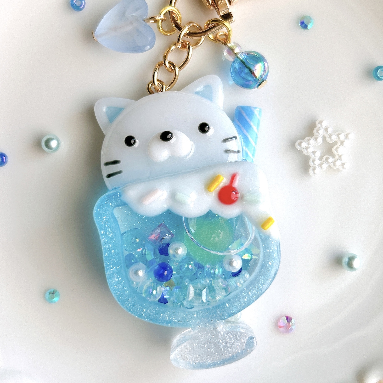 ねこさん ブルーハワイ クリームソーダ ソーダ 名入れ シャカシャカ