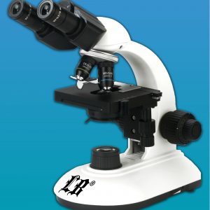 Microscopio biológico binocular LB-220 con sistema óptico finito, objetivo acromático, pieza nasal cuádruple e iluminación LED